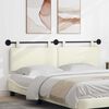 vidaXL T&ecirc;te de lit suspendue Montage mural Uni Cr&egrave;me 190 x 55 x 5 cm