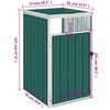 vidaXL Abri de poubelle Vert 72x81x121 cm Acier
