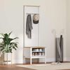 vidaXL Meuble de couloir avec &eacute;tag&egrave;re FLORO Blanc 50 x 40 x 158 cm