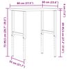 vidaXL Établi 80x60x(73-99,5) cm bois de chêne massif rectangulaire