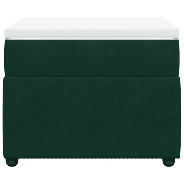 vidaXL Sommier &agrave; lattes de lit et matelas Vert fonc&eacute; 80x200 cm Velours