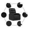 vidaXL Fauteuil inclinable en similicuir noir