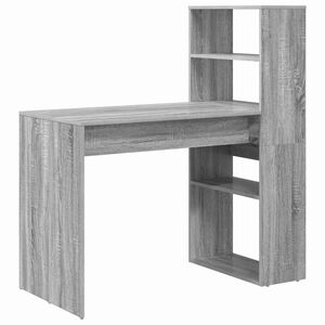vidaXL Bureau Gris Sonoma Bois d'ing&eacute;nierie 113 x 54 x 120 cm