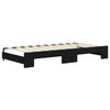 vidaXL Lit de jour avec gigogne et matelas noir 90x190 cm velours