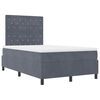 vidaXL Lit &agrave; ressorts avec matelas Gris fonc&eacute; 120 x 190 cm Velours