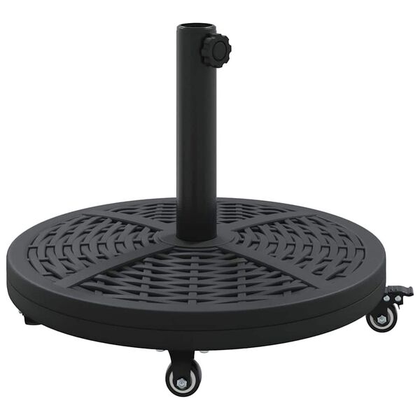 vidaXL Pied de parasol Art d&eacute;co Noir &Oslash; 45 x 39,5 cm Fer