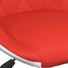 vidaXL Tabouret de bar Rouge et blanc Similicuir