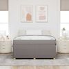 vidaXL Cadre de lit avec matelas Taupe 160 x 200 cm tissu
