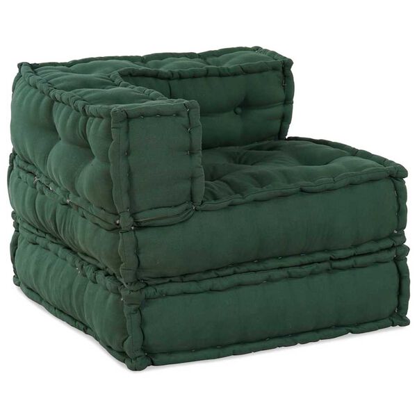 vidaXL Canap&eacute; modulaire 3 pcs Vert tissu