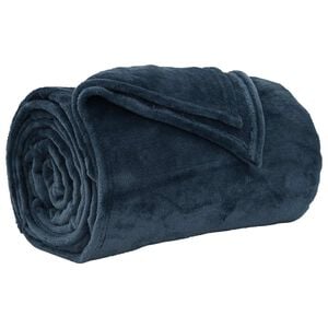 vidaXL plaid Bleu marine 130 x 150 cm 0.51 kg Polaire