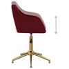 vidaXL Chaises &agrave; manger pivotantes lot de 6 rouge bordeaux velours