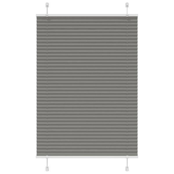 vidaXL Store pliss&eacute; anthracite 85x100 cm largeur du tissu 84,4 cm