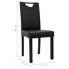 vidaXL Chaises &agrave; manger lot de 4 noir similicuir