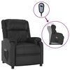 vidaXL Fauteuil de massage Noir Similicuir