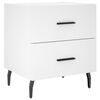 vidaXL Tables de chevet 2 pcs blanc 40x35x47,5 cm bois d&rsquo;ing&eacute;nierie