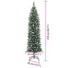 vidaXL Arbre de No&euml;l artificiel slim avec 300 LED Vert et blanc 210 cm