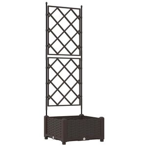 vidaXL Cache-pot de jardin Marron 40 x 40 x 125,5 cm PP