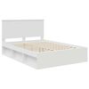 vidaXL Cadre de lit Blanc 160 x 200 cm Bois de pin massif