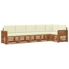 vidaXL Ensemble de canap&eacute;s d'ext&eacute;rieur 6 pc Naturel et Cr&egrave;me Polyester