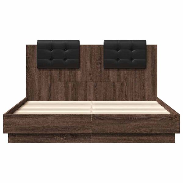 vidaXL Cadre de lit sans matelas ch&ecirc;ne marron 120x190 cm