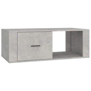 vidaXL Table basse Gris b&eacute;ton 100x50,5x35 cm Bois d'ing&eacute;nierie