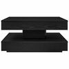 vidaXL Table basse rotative &agrave; 360 degr&eacute;s noir 70x70x34,5 cm
