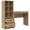 vidaXL Bureau avec tiroir 2 pcs Ch&ecirc;ne artisanal