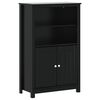 vidaXL Armoire de salle de bain BERG noir 69,5x34x110 cm pin massif
