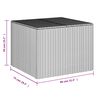 vidaXL Bo&icirc;te de rangement de jardin gris 291L r&eacute;sine tress&eacute;e