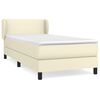 vidaXL Sommier &agrave; lattes de lit avec matelas Cr&egrave;me 100x200cm Similicuir