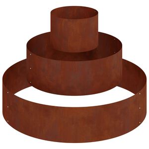 vidaXL Cache-pot de jardin Rouill&eacute; 90 x 90 x 20 cm Acier patin&eacute;