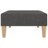 vidaXL Canap&eacute;-lit &agrave; 2 places avec repose-pied gris fonc&eacute; tissu