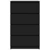 vidaXL Buffet Noir 60x35x98,5 cm Bois d'ingénierie