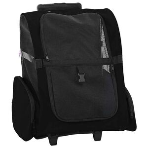 vidaXL Chariot pour animaux de compagnie 3 en 1 Design Noir 48 x 32 x (57-106) cm Tissu Oxford