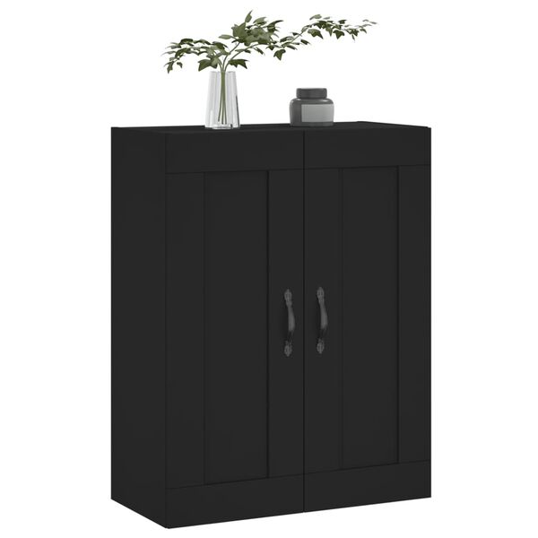 vidaXL Armoire murale noir 69,5x34x90 cm bois d'ing&eacute;nierie