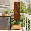 vidaXL &Eacute;cran de confidentialit&eacute; de jardin Fretwork Rouill&eacute; 32 x 140 cm