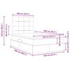 vidaXL Lit avec rangement et matelas Bleu 120 x 200 cm Polyester