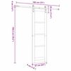 vidaXL Porte coulissante Blanc 61 x 198,5 cm Pin massif