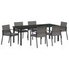 vidaXL Ensemble de salle &agrave; manger pour jardin 6 pcs Gris