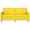 vidaXL Canap&eacute; &agrave; 2 places Jaune clair 140 cm Tissu