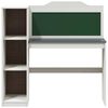 vidaXL Bureau tableau noir ROROS Blanc et Gris 120 x 45 x 118,5 cm