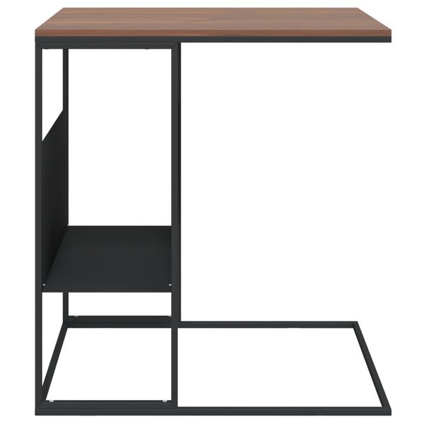 vidaXL Table d'appoint Noir 55x36x59,5 cm Bois d'ingénierie