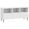 vidaXL Meuble TV Blanc brillant 102 x 34,5 x 50 cm Bois d'ing&eacute;nierie