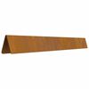 vidaXL Bordure de Pelouse 4 pcs Rouill&eacute; 450 x 0,05 x 15 cm