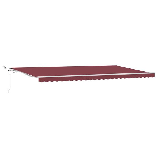 vidaXL Auvent r&eacute;tractable automatique avec LED bordeaux 600x300 cm