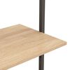 vidaXL &Eacute;tag&egrave;re inclin&eacute;e 3 niveaux Marron clair et noir 64x35x120,5 cm