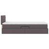 vidaXL Lit avec rangement et matelas Gris 90 x 190 cm Simili cuir
