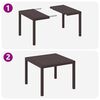 vidaXL Ensemble de salle &agrave; manger pour jardin 3 pcs Marron