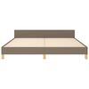 vidaXL Cadre de lit sans matelas taupe 160x200 cm tissu