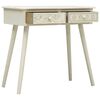vidaXL Table console avec 2 tiroirs Gris sculpt&eacute; 80x40x77,8 cm Bois
